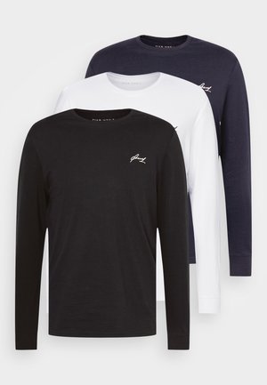 3 PACK - Pižamos viršutinė dalis - white/dark blue/black
