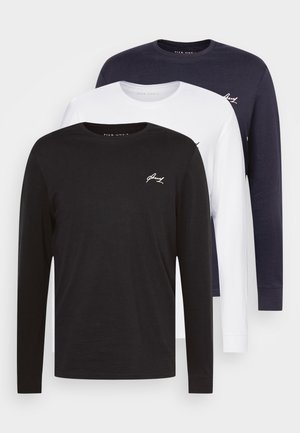 3 PACK - Nachtwäsche Shirt - white/dark blue/black