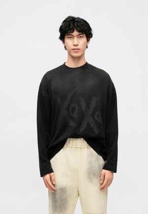 HUGS KISSES LONGSLEEVE - Μπλούζα με μακριά μανίκια - black