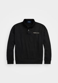 RELAXED FIT LOGO COLLARED SWEATSHIRT - Poloshirts - polo black