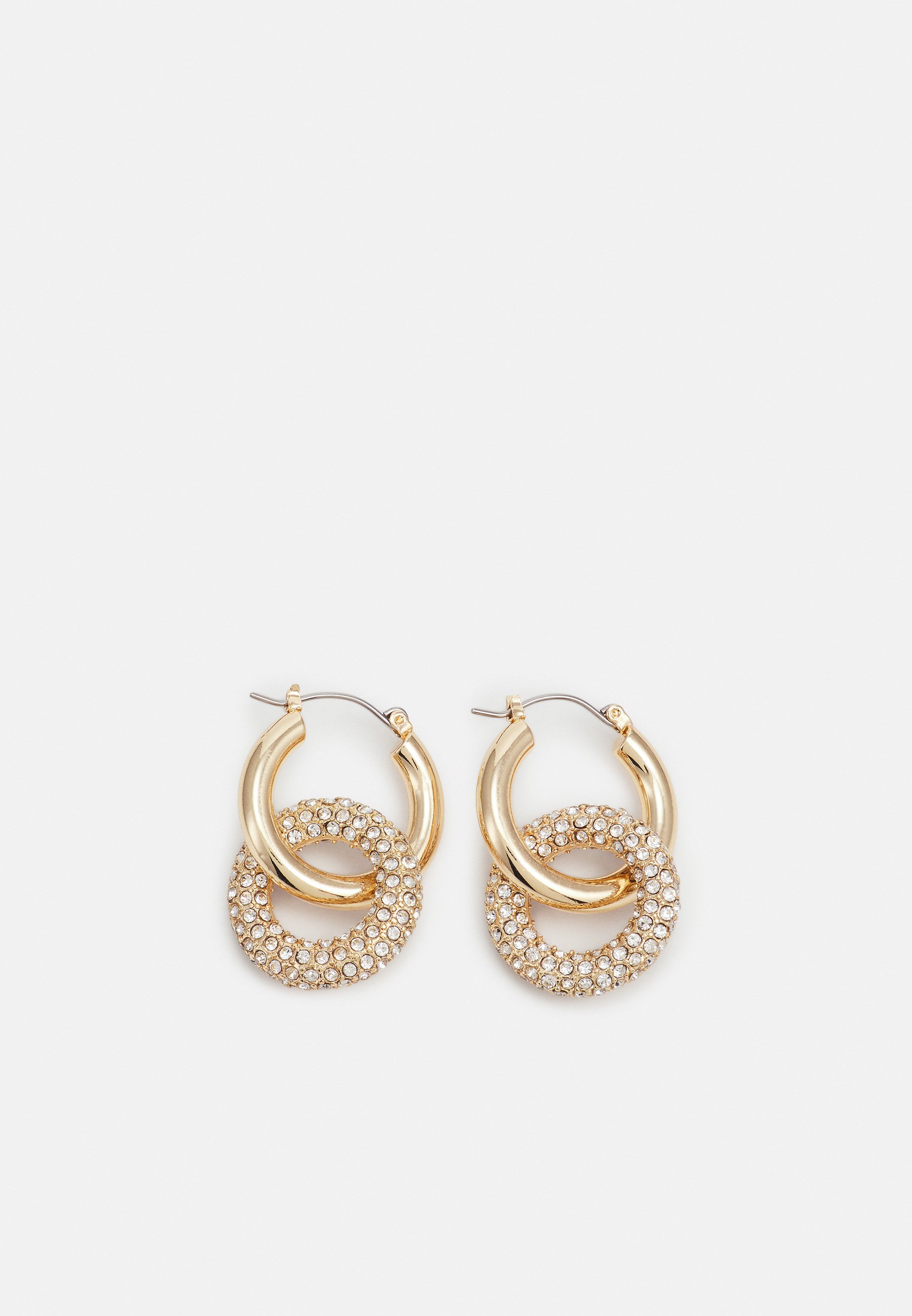 Pieces PCJYSTAL HOOP EARRINGS 2-IN-1 