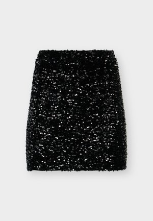 Pieces, PCKAMMY HW NEW SHORT SKIRT JRS - Minijupe - black