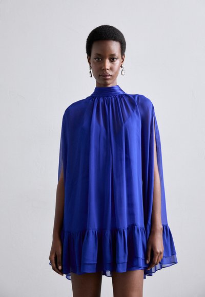 Alice + Olivia ZENON TIE CAPE MINI DRESS - Koktejlové šaty / šaty na párty - royal