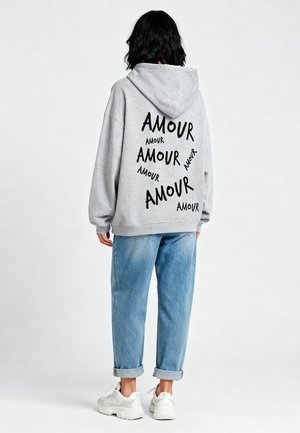 Sweat à capuche - mottled grey