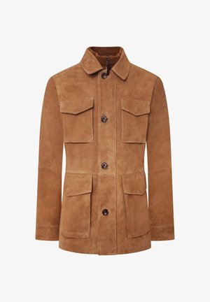 Hackett London FIELD - Lederjacke - camel beige
