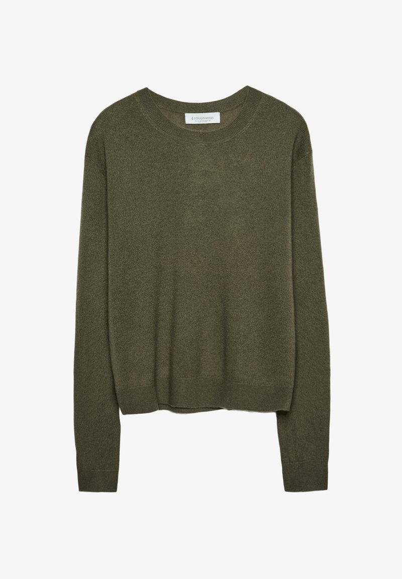 Stradivarius EXTRA SOFT TEXTURE SWEATER Striktr je Khaki Zalando dk stradivarius-extra-soft-texture-sweater-striktr-je-khaki-zalando-dk