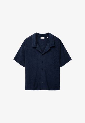 The Sunshine Brand, TED JACQUARD LEAVES - Ing - blue navy tropic leaves