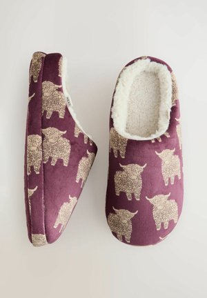 Next REGULAR FIT - Slippers - burgundy hamish the highland cow