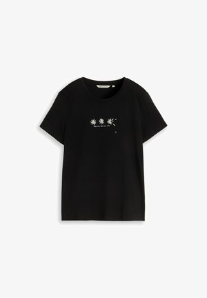 TOM TAILOR DENIM, TOM TAILOR DENIM T-SHIRT T-SHIRT MIT STICKEREI - T-Shirt print - deep black