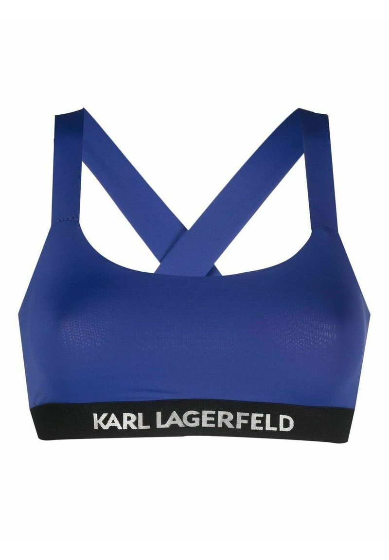 KARL LAGERFELD WITH LOGO ELASTIC BikiniTop bright cobalt/blau