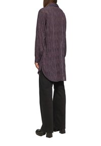 QS LEICHT TRANSPARENTE GLANZEFFEKTEN - Hemdbluse - aubergine