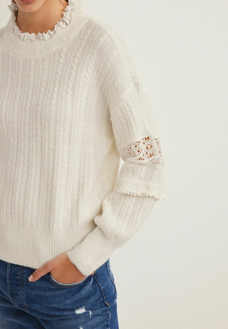 Damen Strickjacken | Next Strickpullover white/weiß - TG29576 Damen Strickjacken | Next Strickpullover white/weiß - TG29576
