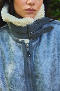 BDG Urban Outfitters STEVIE AVIATOR - Műbőr dzseki - grey
