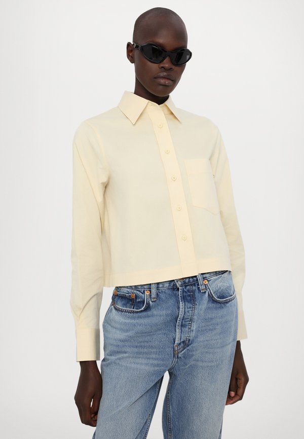 CROPPED CLASSIC SHIRT - Shirt - vanilla beige4