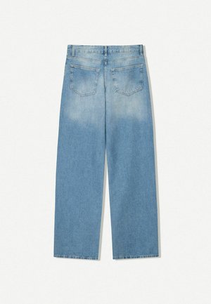 Bershka WIDE - Wide Leg - light-blue denim