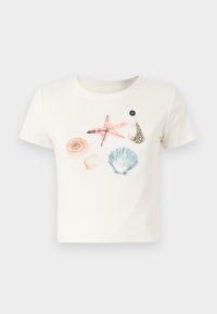 Floral Graphic Baby Tee - T-shirts med print - cloud dancer