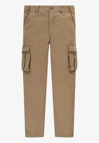 Pantalones cargo marrones de corte recto, con bolsillos frontales y dos bolsillos laterales. Fabricados con un tejido duradero y de textura suave.