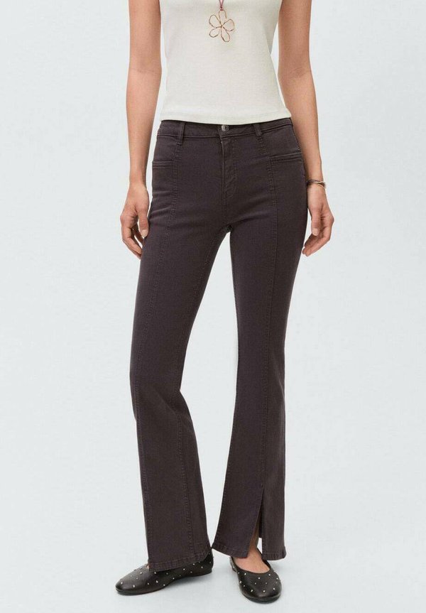 WITH OPENING TEEN - Bootcut jeans - charcoal3