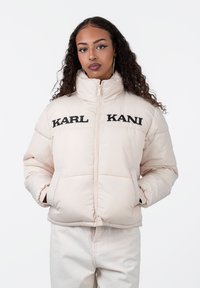 Karl Kani - RETRO ESSENTIAL PUFFER  - Winterjas - cream Miniatuurafbeelding 1