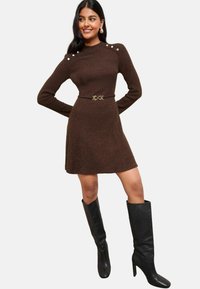 REGULAR FIT - LONG SLEEVE - Džemperkleita - brown