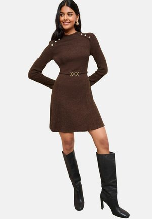 REGULAR FIT - LONG SLEEVE - Kampsunkleit - brown