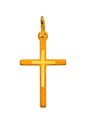 MUAU Schmuck, ANHÄNGER KREUZ , 21X10MM - Pendentif - gelbgoldfarben