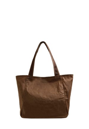 WAXED SHOPPER - Tote bag - brown