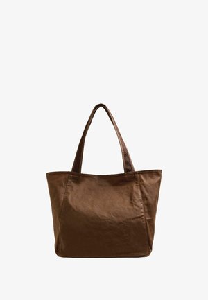 OYSHO, WAXED SHOPPER - Shopping Bag - brown