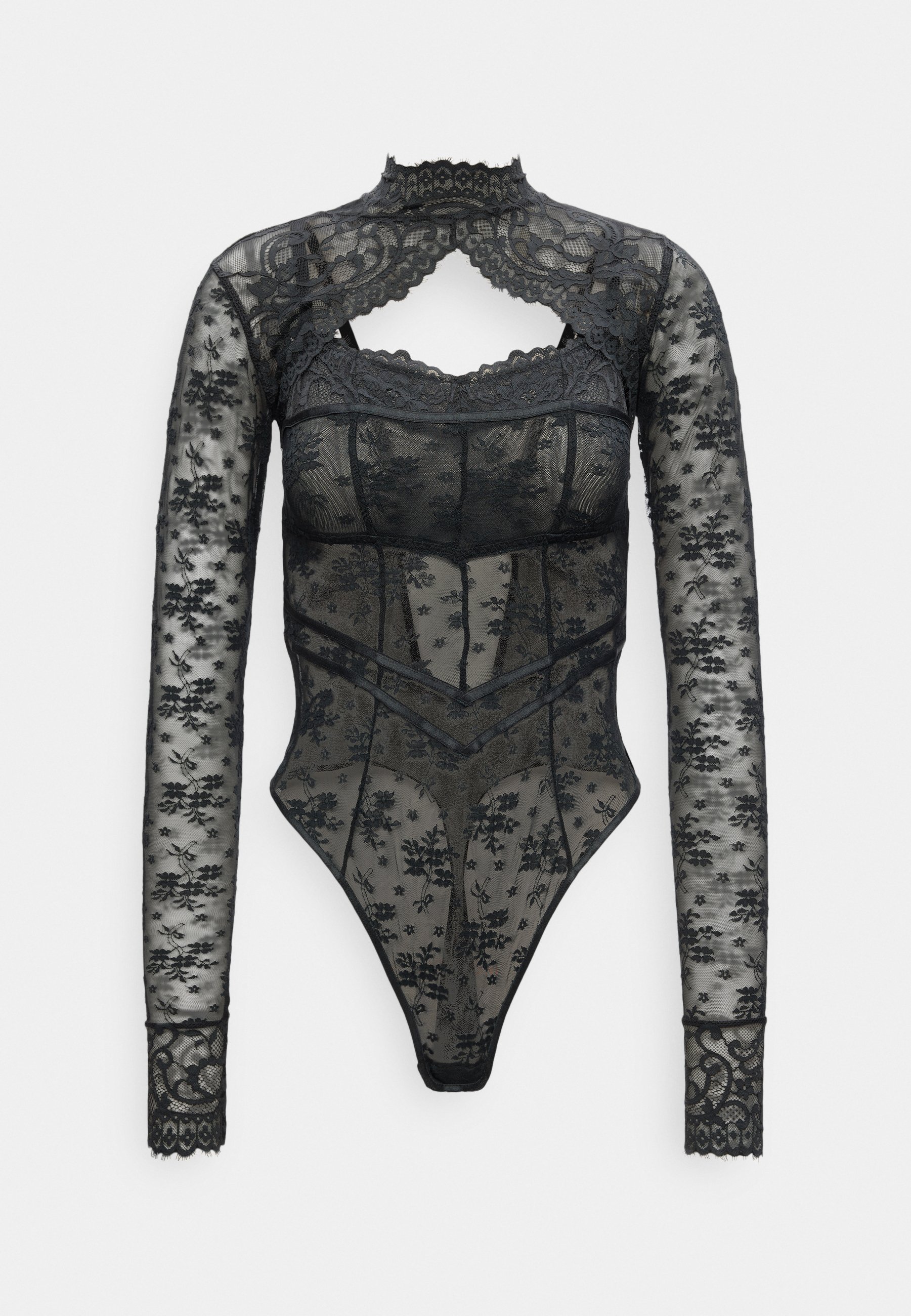 Pieces PCMILLY MESH BODYSTOCKING - Body - black/negru - Zalando.ro