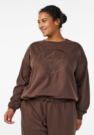 Sweatshirt - chocolate brown