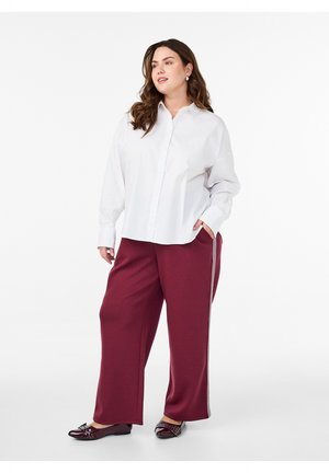 Zizzi, MIT SEITENSTREIFEN - Püksid - burgundy