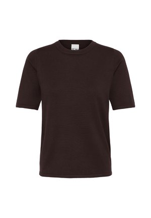 ICHI, IHLULS ONECK SS - T-shirt basique - chocolate torte