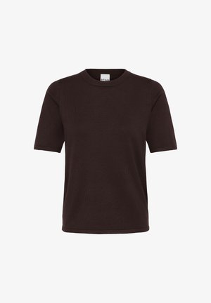 ICHI, IHLULS ONECK SS - T-shirt basique - chocolate torte