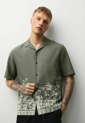 Next, REGULAR FIT - TEXTURED EMBROIDERED SHORT SLEEVE SHIRT . - Shirt - green