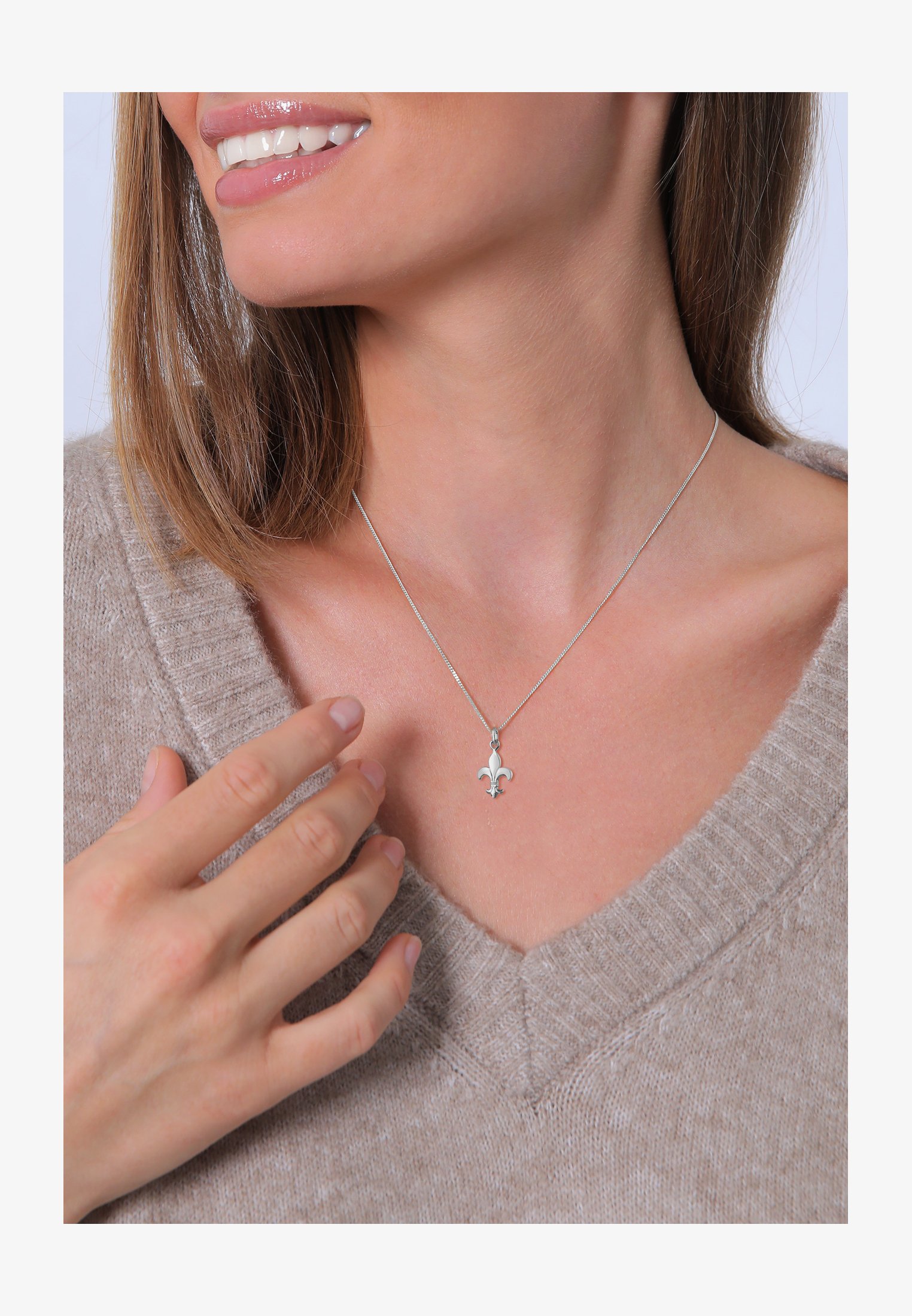 Elli Collana Donna Con Ciondolo Fiore Di Loto - Argento 925 - Lunghezza 45 Cm - Gioiello Fine Con Confezione Regalo