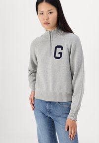 GAP LOGO HALF ZIP - Maglione - grey