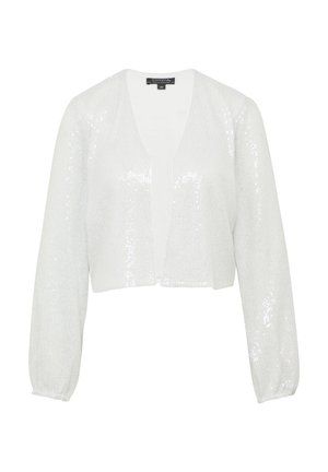 comma FESTIVER MIT PAILLETTEN - Cardigan - weiß