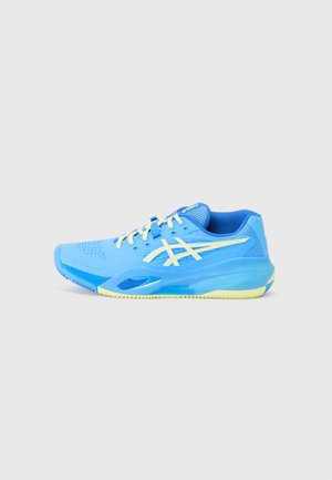 GEL RESOLUTION X - Clay court tennis shoes - blue coast/huddle yellow