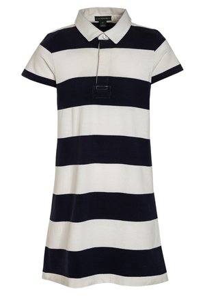 STEPHANIE STRIPE RUGBY DRESS - Robe en jersey - navy/ivory