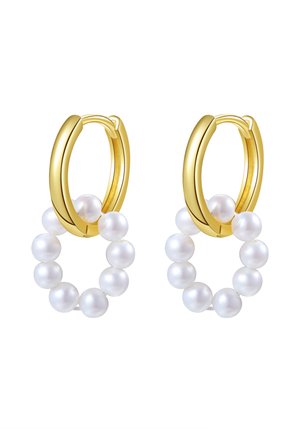 ROUND DANGLE HOOP - Ohrringe - goldfarben