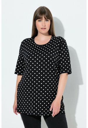 POLKA DOT CREW NECK TEE - Print T-shirt - black