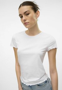 Vero Moda VMBARBARA SHORT ONECK - Tricou basic - bright white