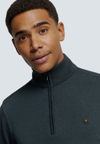 NO EXCESS TIMELESS BASICS HALF-ZIP - Strickpullover - dark blue