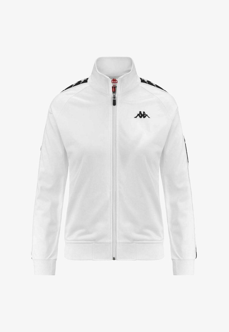 Kappa CON ZIP - Felpa con zip - bianco