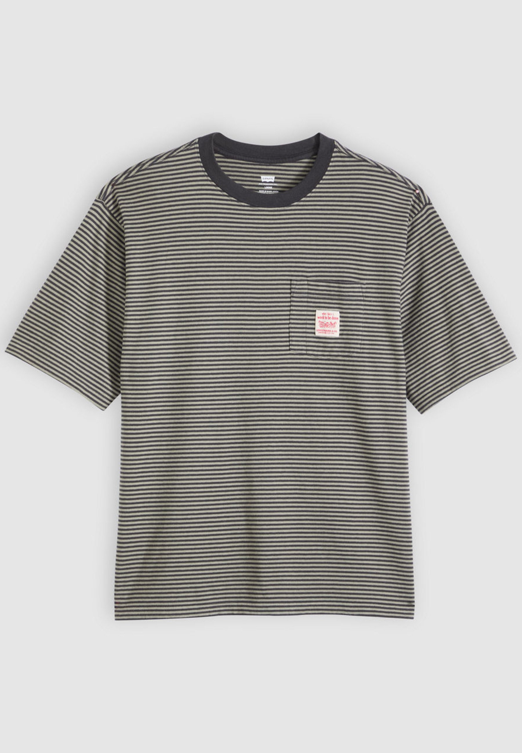 Levi's® Workwear WORKWEAR TEE - Jednoduché tričko - euan stripe dried sage