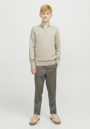JJEEMIL HALF ZIP - Jumper - oatmeal
