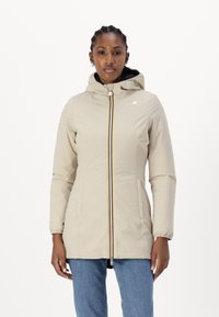 Denise Kway Long Femme K-Way DENISE WARM DOUBLE Parka Beige/black