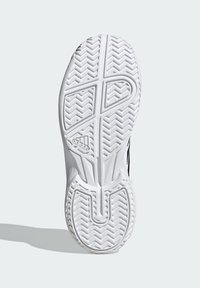 Biela športová podrážka so vzorom z gumy, so štruktúrou rybích kostí, embosovaným logom a centrálnym vypuklením pre lepšiu trakciu.