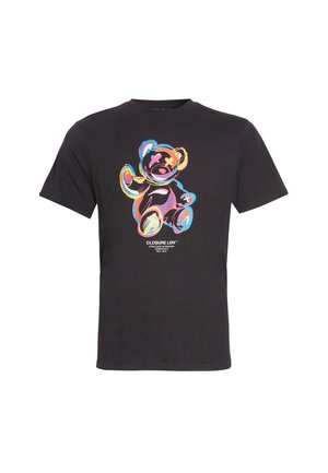 CLOSURE London POP ART TEDDY TEE - T-shirt con stampa - black