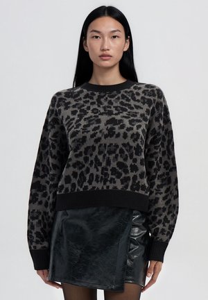 Terranova, MAGLIA ANIMALIER - Maglione - var grigio melange